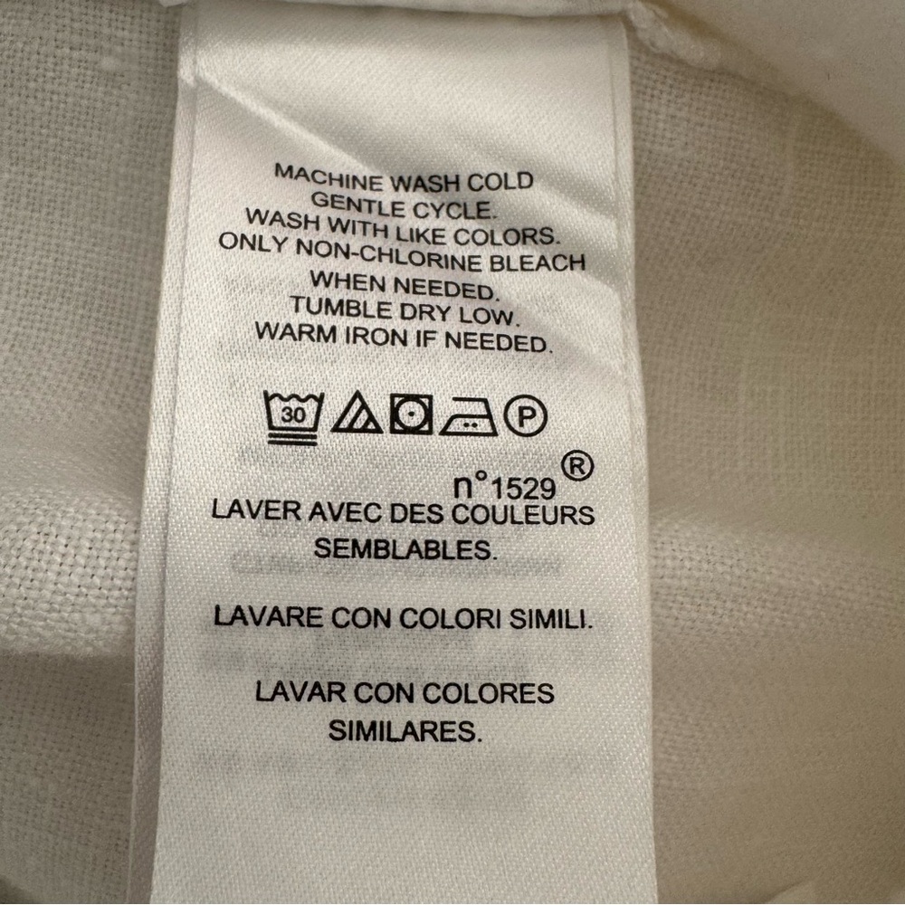 Lauren Ralph Lauren Linen Cropped Pants White High Rise Suggested Size 14 - Picture 8 of 8